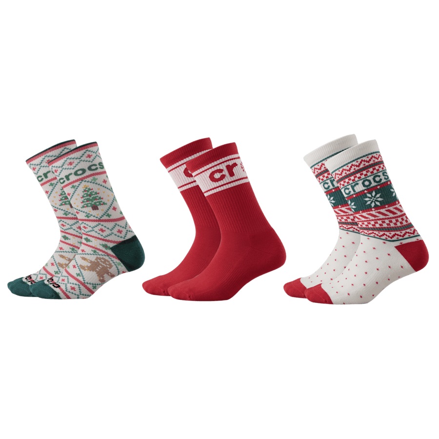 CrocsSocks Kids' Sweater Print 3-Pack