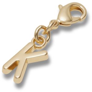 Gold Letter K Charm