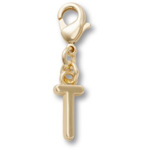 Gold Letter T Charm