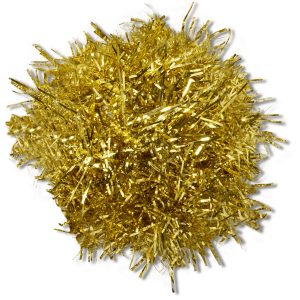 Gold Tinsel Pom