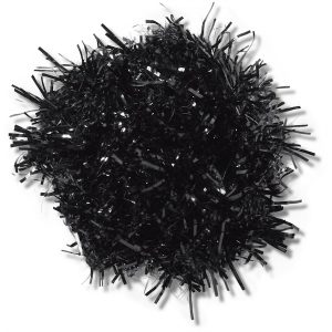Black Tinsel Pom